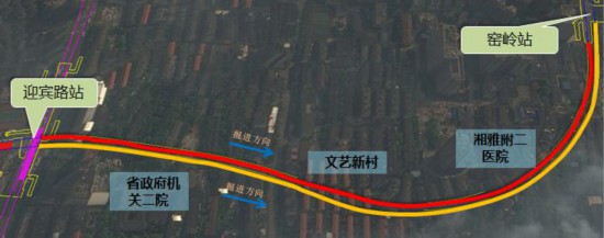 迎窑区间线路图。